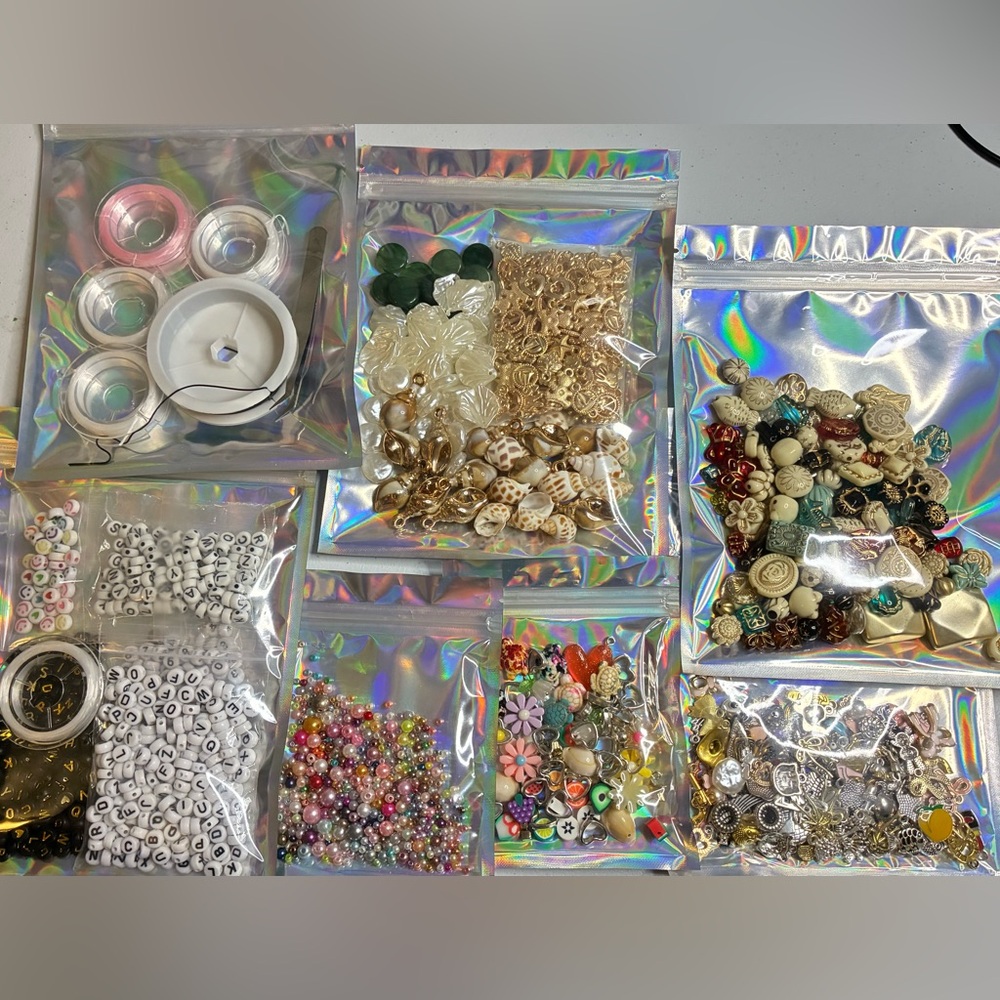 Mixed Assorted Beads and Charm Collection
